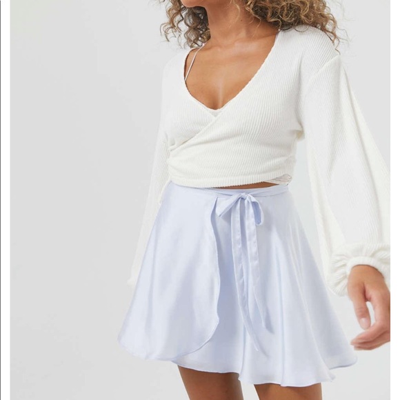 Urban Outfitters Wendy Satin Wrap Skirt - Picture 1 of 1